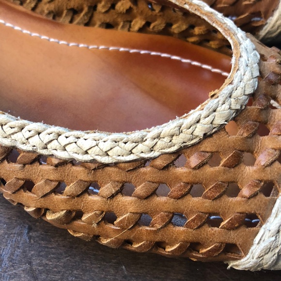 Dune London Tan Madalyn Weaved Leather Ballerina Flats - Picture 9 of 11